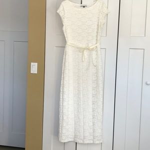 Cream lace maxi dress, size 12